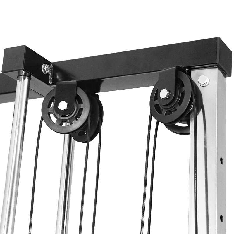 Wall-Mounted Machine Dual Pulley Plate Loaded Lat Pulldown Trainer for Home/Gym Strength