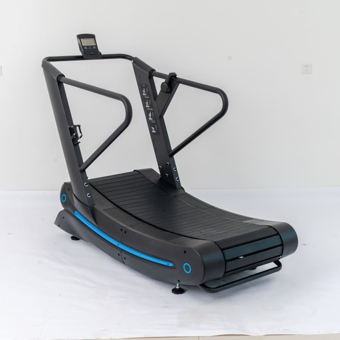 Fitness Commercial Cardio Machine Unpowered Air Runner Machine Manual Self-Generating Curved Treadmill