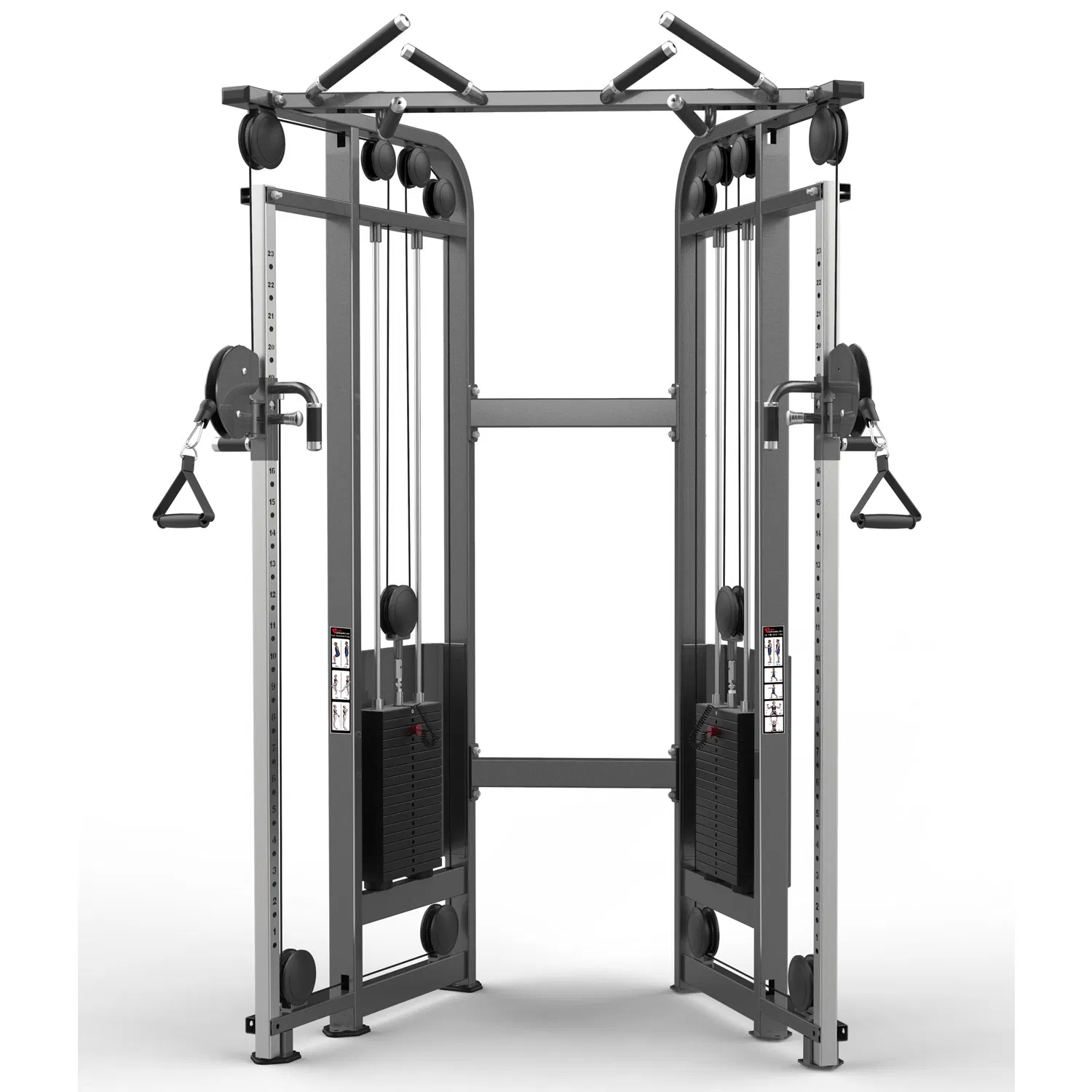 Commercial Multi Function Cable Motion Gym Equipment Crossover Pin Load Selection Life Fitness Dual Adjustable Pulley