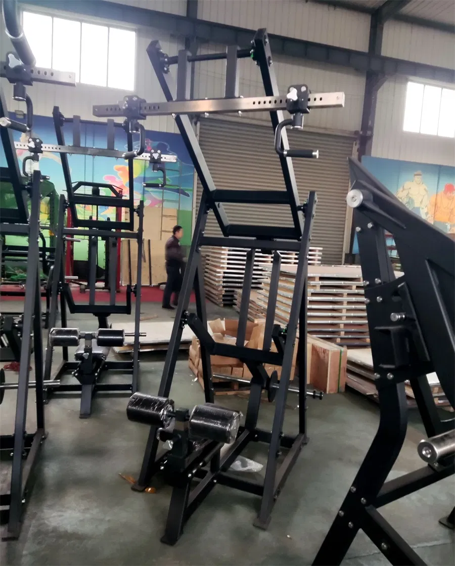 Gym Fitness Equipment Adjustable Multi-Purpose Strength Training Plate Loaded Machine Front Facing Lat Pulldown