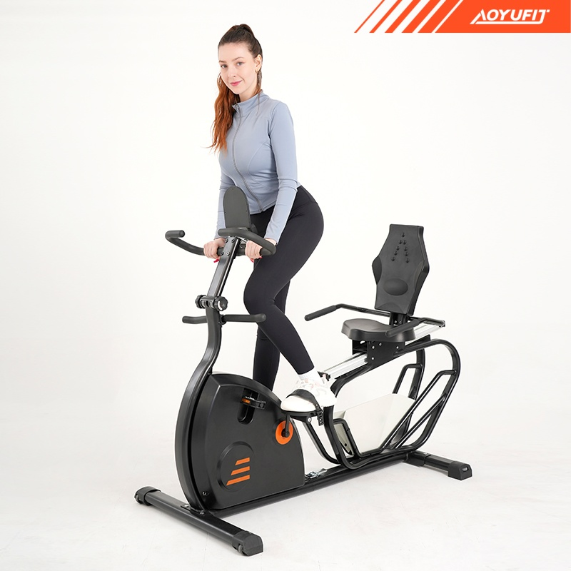 7kg Flywheel Magnetic Recumbent Exercise Bike with Bluetooth Connectivity for Home Gym