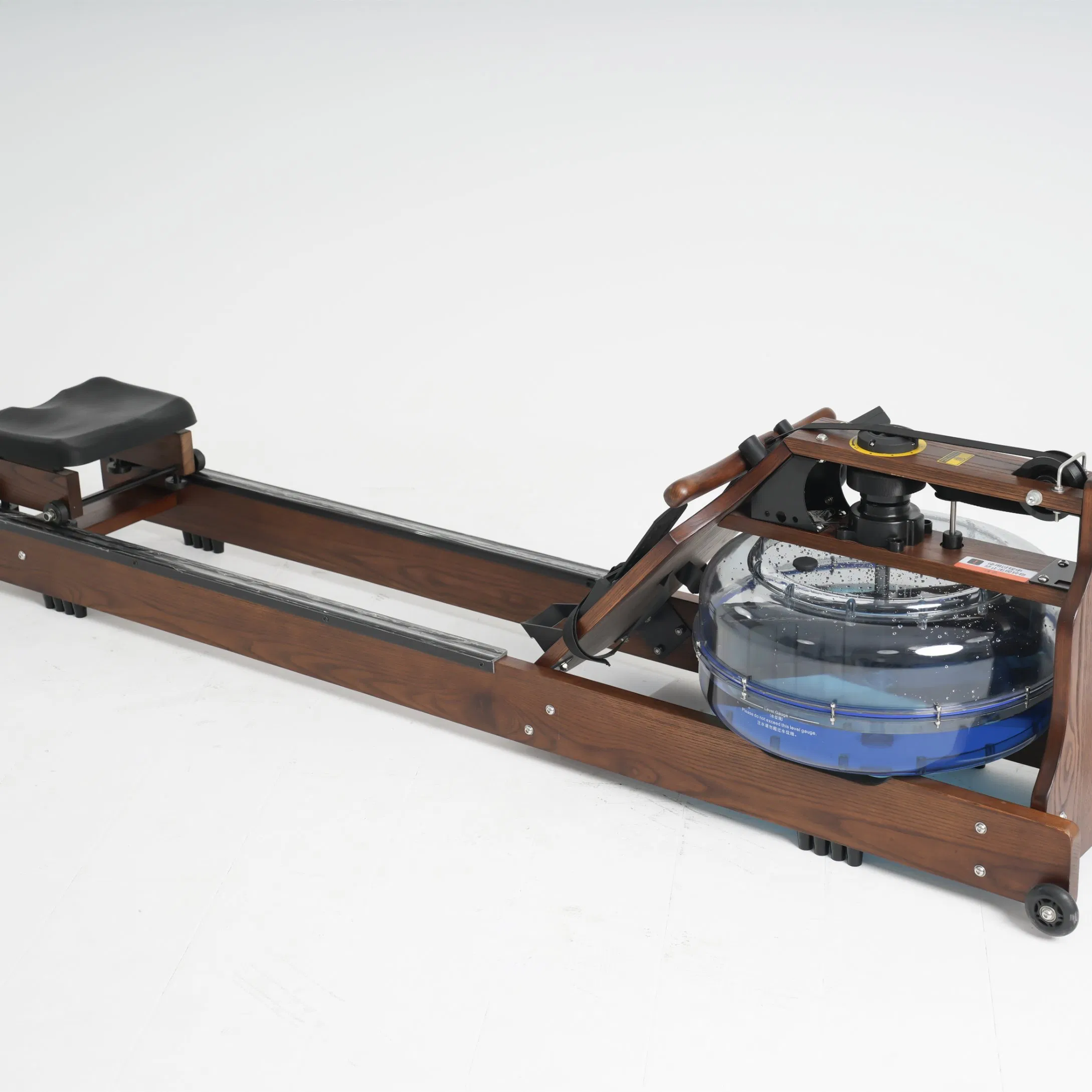 Compatible Indoor Cardio Gym Rower Wooden Water-Resistant Fitness Equipment with Wood Box for Home Use