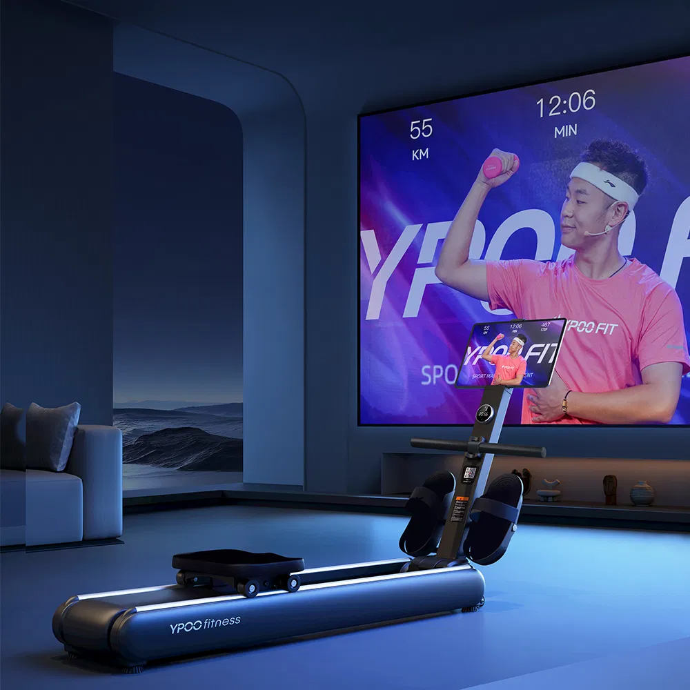 Ypoo Manufacturer Air Rower 2kg Flywheel Home Self-Generating Electricity Rowing Machine V2 with APP Folding Magnetic Rower