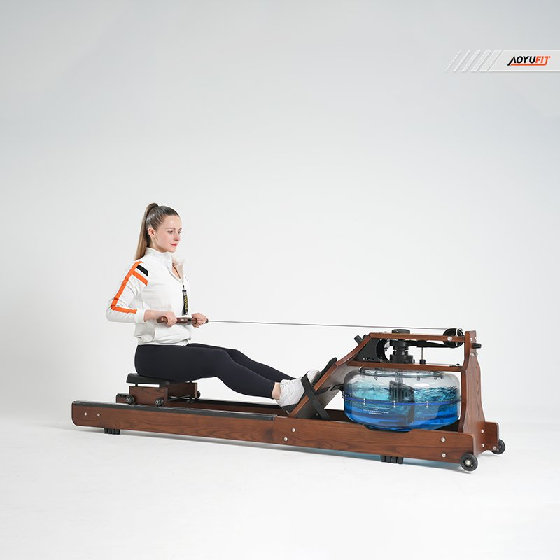 Gym Use Wooden Water Resistance Rower Durable &amp; Easy to Store