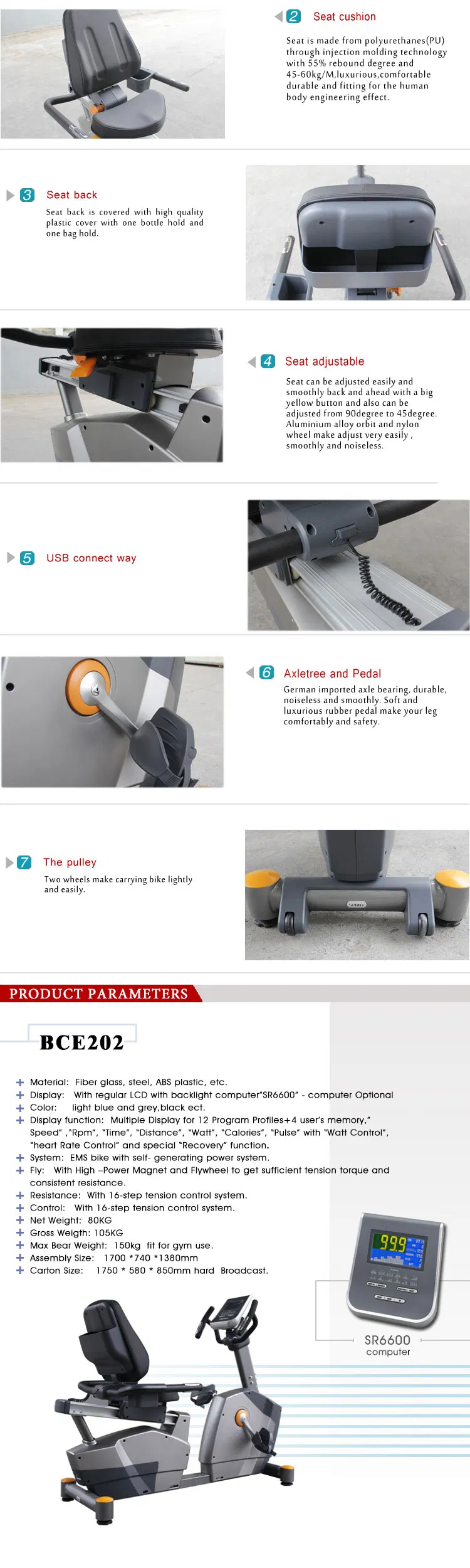 Recumbent Exercise Bike Display 2