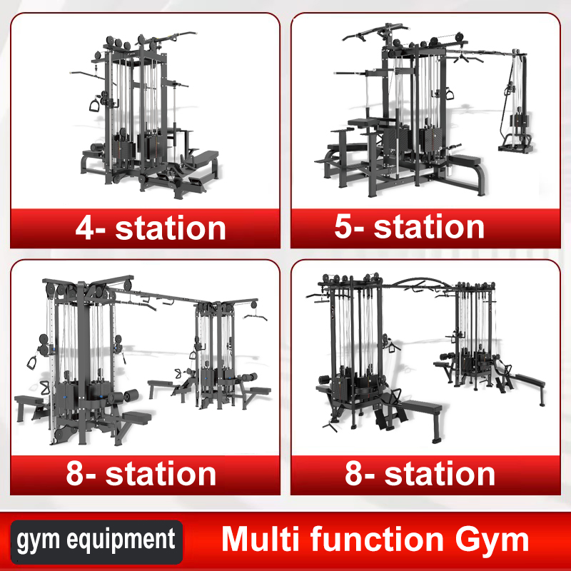 2025 New Commercial Gym Equipment 8 Station Multi Gym Multi Jungle Stacks 8 Stations Machine