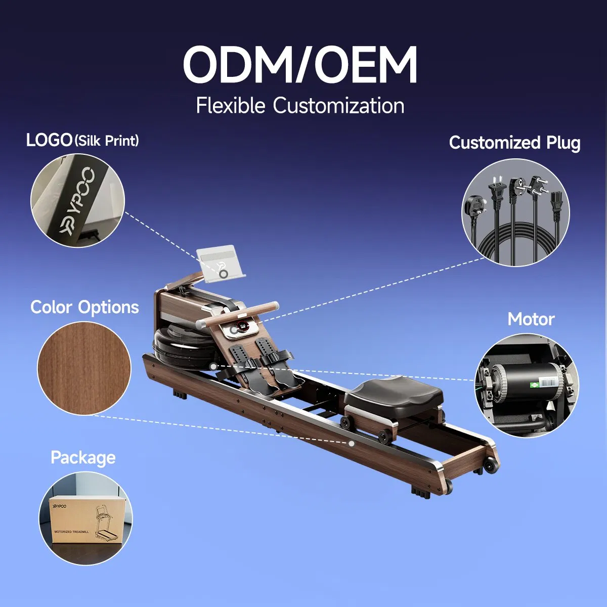 Ypoo Rowing Machine 1.7 Kg Flywheel Hydro-Magnetic Dual Resistance System