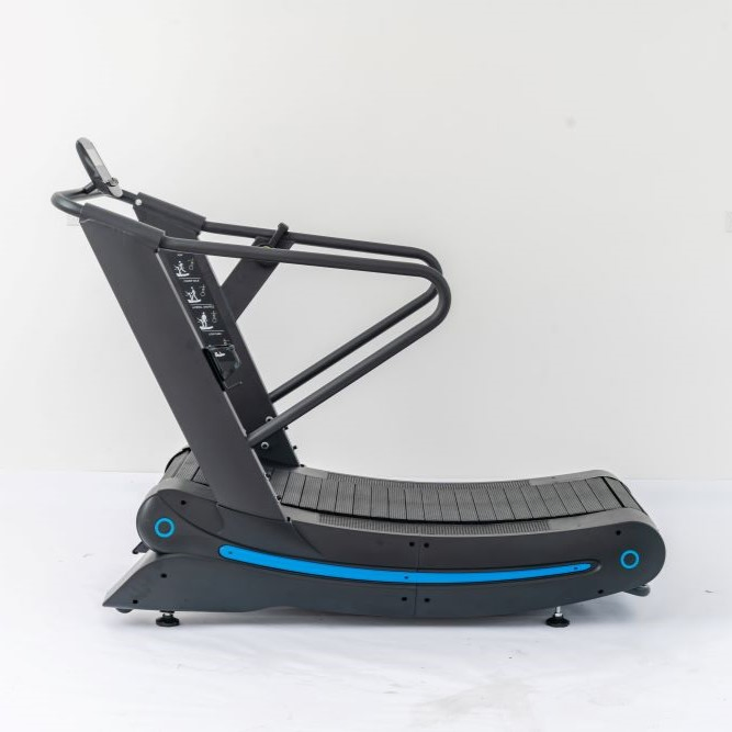Fitness Commercial Cardio Machine Unpowered Air Runner Machine Manual Self-Generating Curved Treadmill