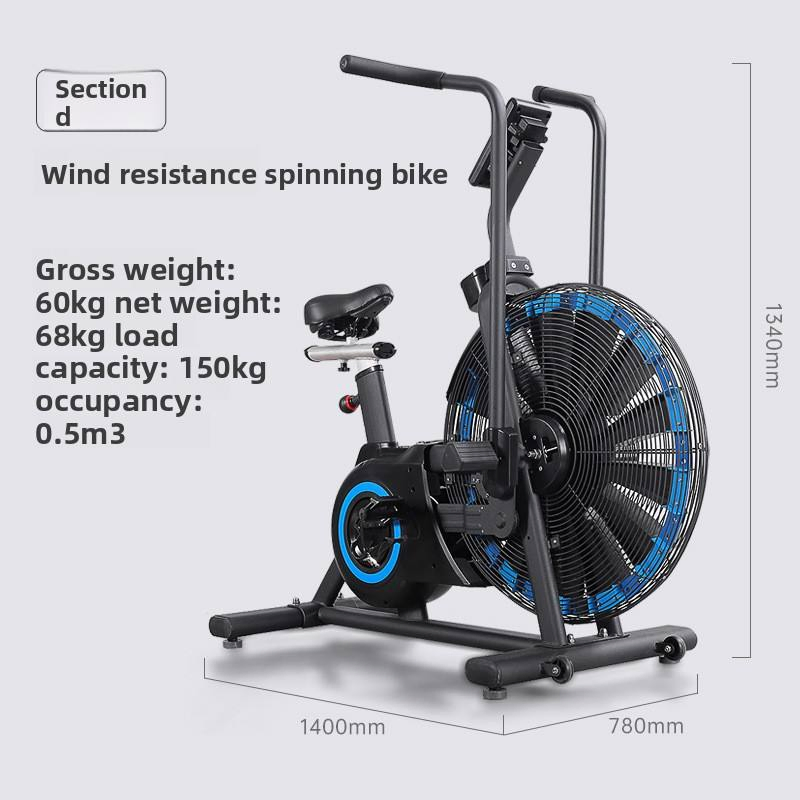 Wind Resistance and Magnetic Control for Heart Rate Monitoring Air Bike