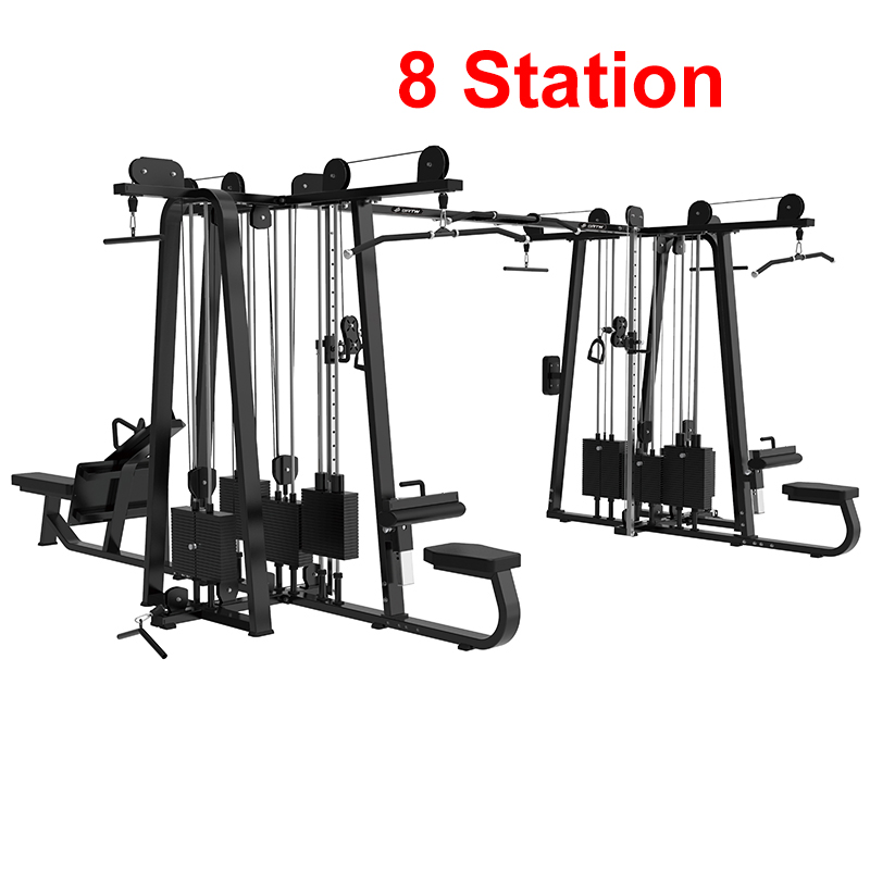 2025 New Commercial Gym Equipment 8 Station Multi Gym Multi Jungle Stacks 8 Stations Machine