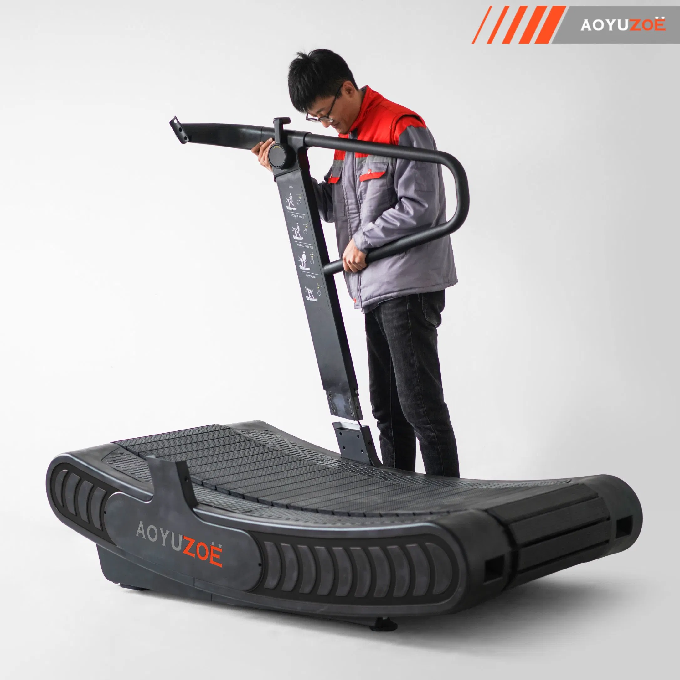 Non-Motorized Running Track Machine Gym Equipment Commercial Manual Curved Treadmill