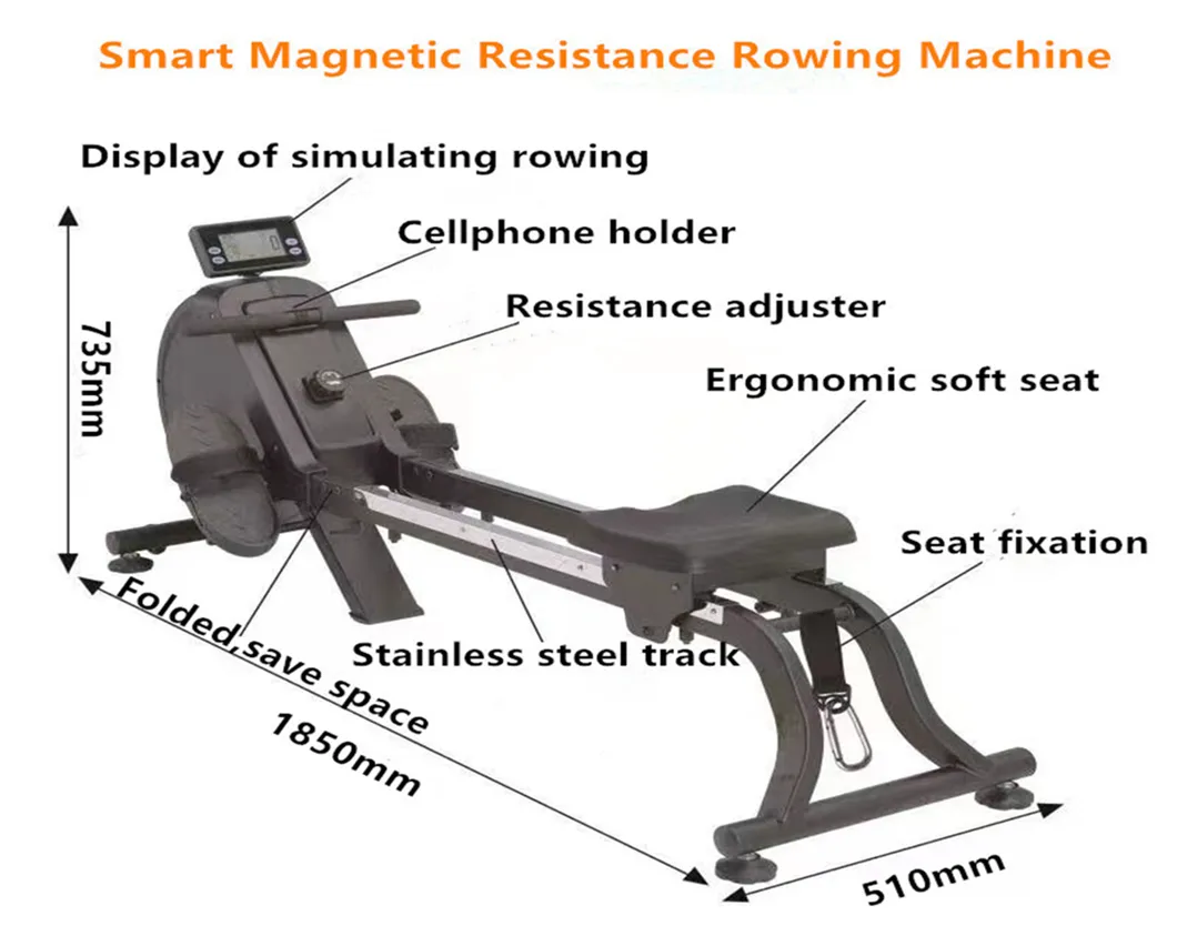 Magnetic Rowing Machine Folded