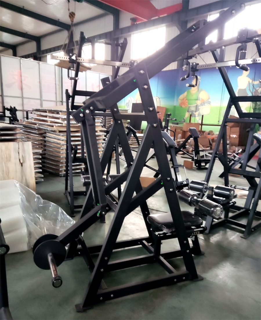 Gym Fitness Equipment Adjustable Multi-Purpose Strength Training Plate Loaded Machine Front Facing Lat Pulldown