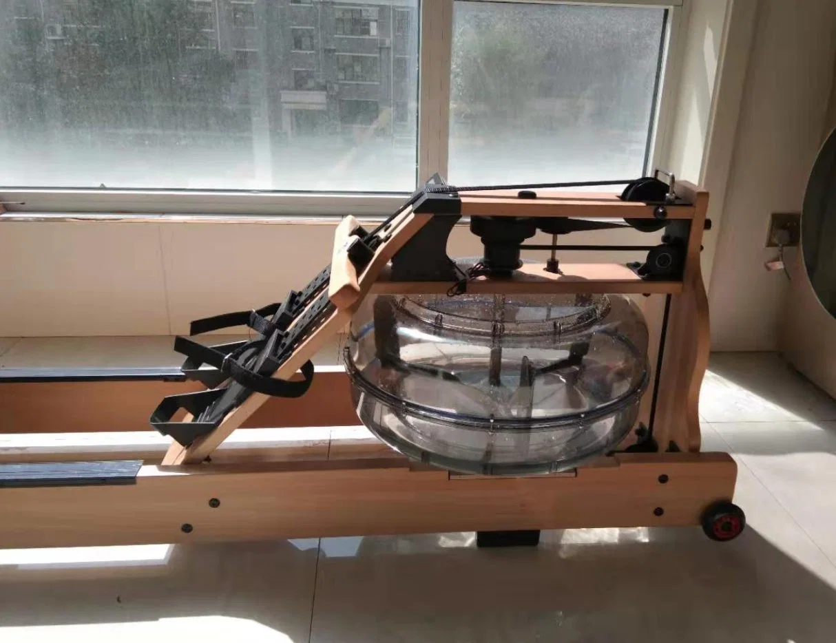 Xr-01 Gym Cardio Fitness Equipment Wooden Rower Water Resistance Oak Rowing Machine Sports Equipment