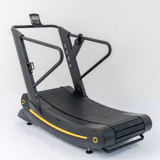 Fitness Commercial Cardio Machine Unpowered Air Runner Machine Manual Self-Generating Curved Treadmill