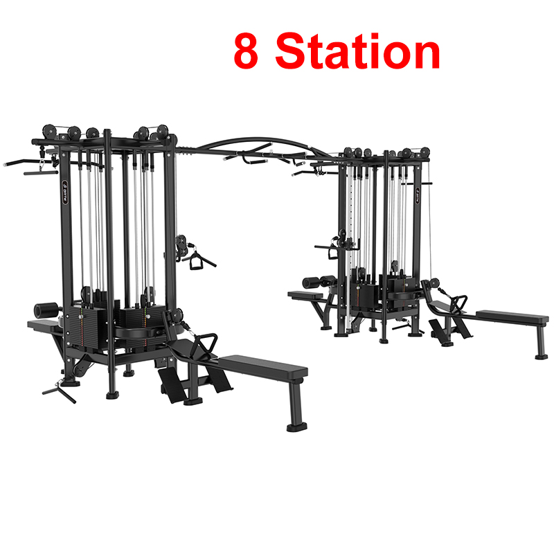 2025 New Commercial Gym Equipment 8 Station Multi Gym Multi Jungle Stacks 8 Stations Machine