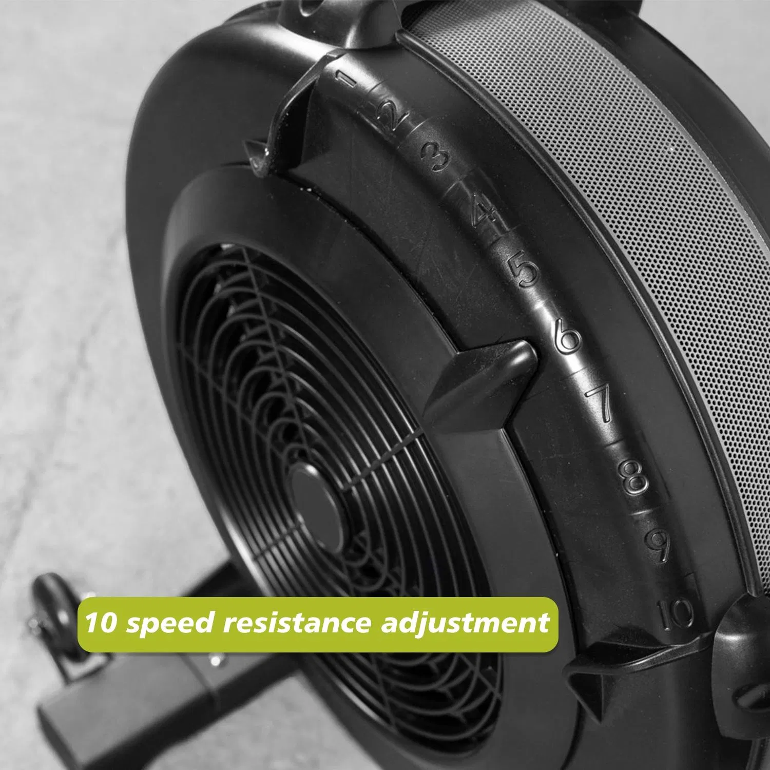 Air Resistance Exercise Bike with Flywheel LCD Display Adjustable Seat