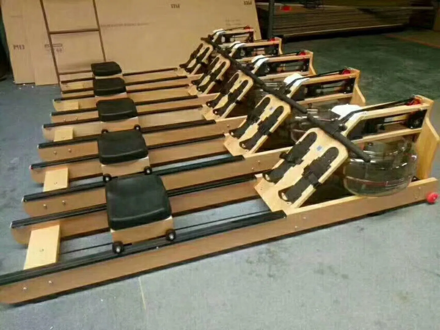 Cadio Water Resistance Rowing Machine Wooden Water Rower