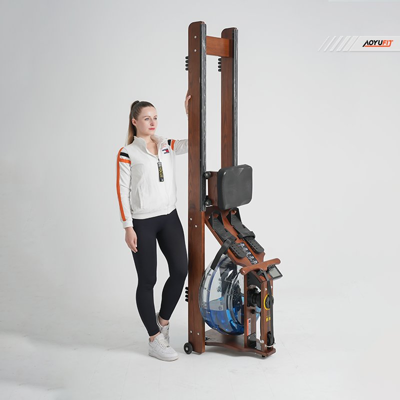 Gym Use Wooden Water Resistance Rower English Smart Screen