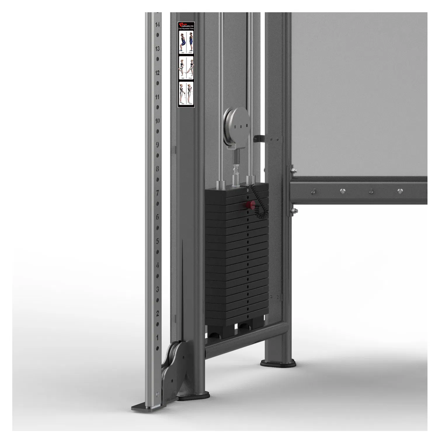 High Quality Fitness Gym Machine for Strength Training Dual Adjustable Pulley