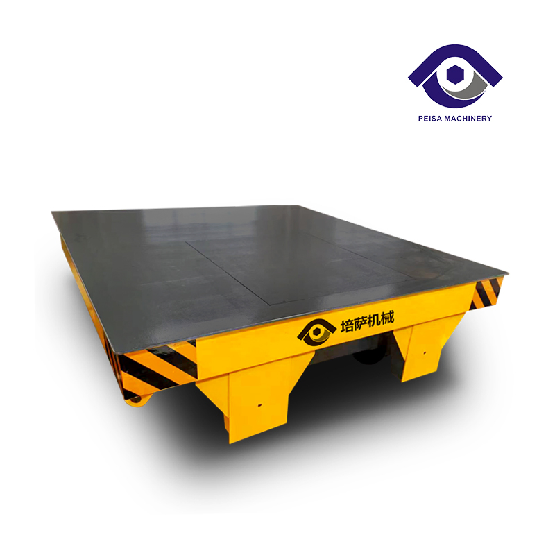 50 Tons Electric Motorized Materials Handling Flat Transfer Trolley on Railway