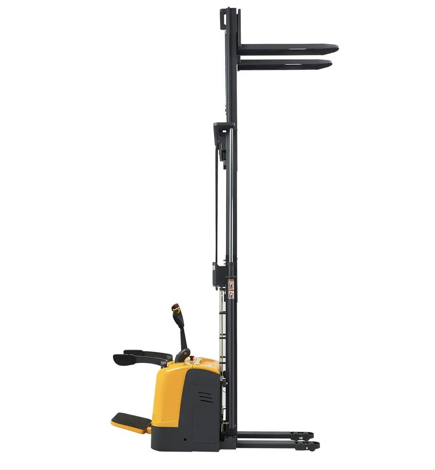 Electric Lift 1ton 1.2ton 1.5ton Portable Forklift 24V Battery Rider Pallet Stacker