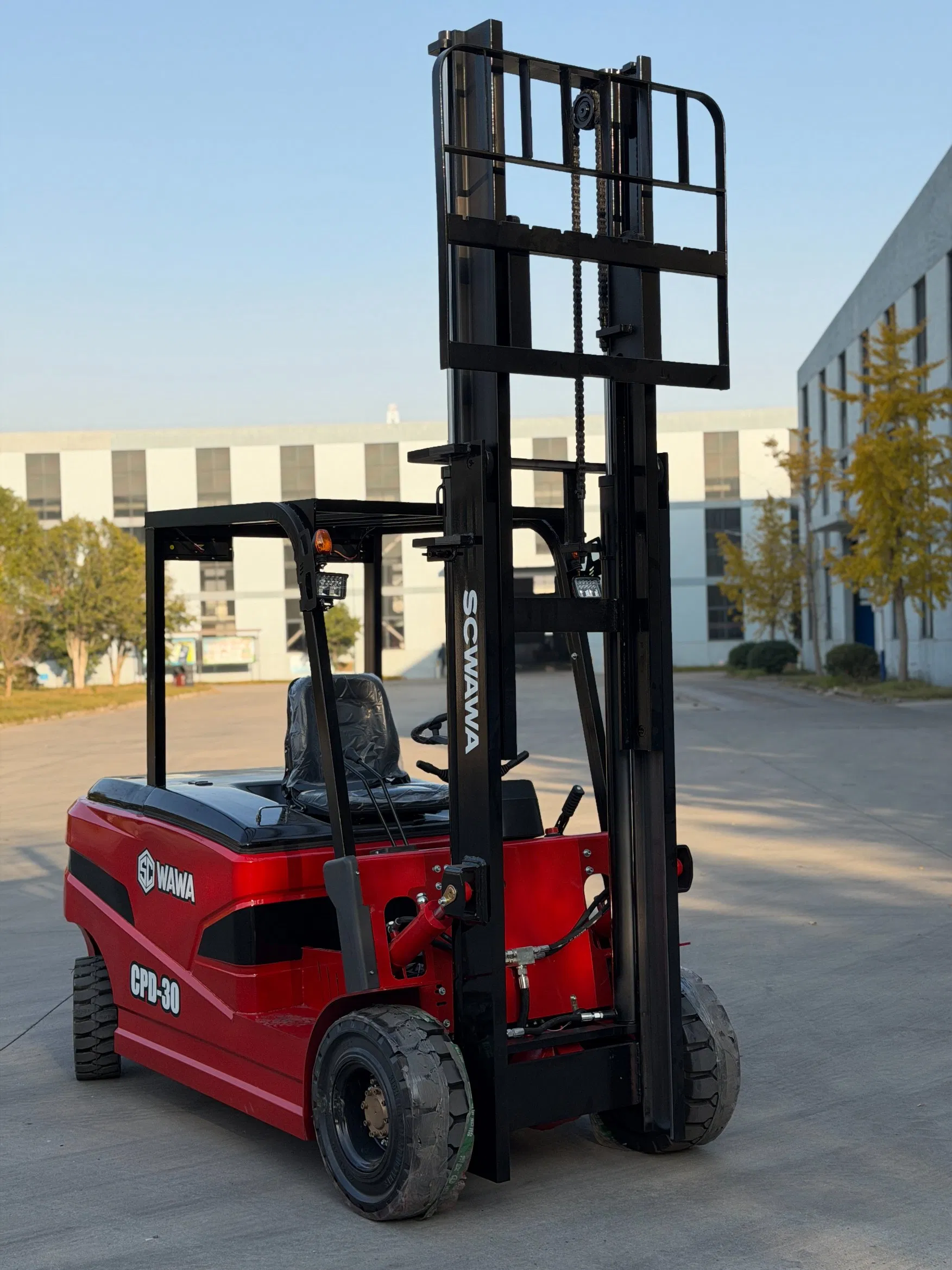 2.5 Ton Lithium Battery Electric Forklift - Narrow Aisle Warehouse Use, with Adjustable Seat and Warranty