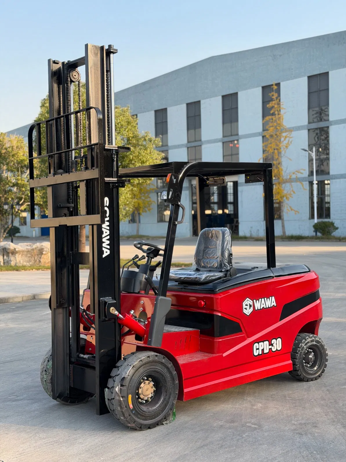 2.5 Ton Lithium Battery Electric Forklift - Narrow Aisle Warehouse Use, with Adjustable Seat and Warranty