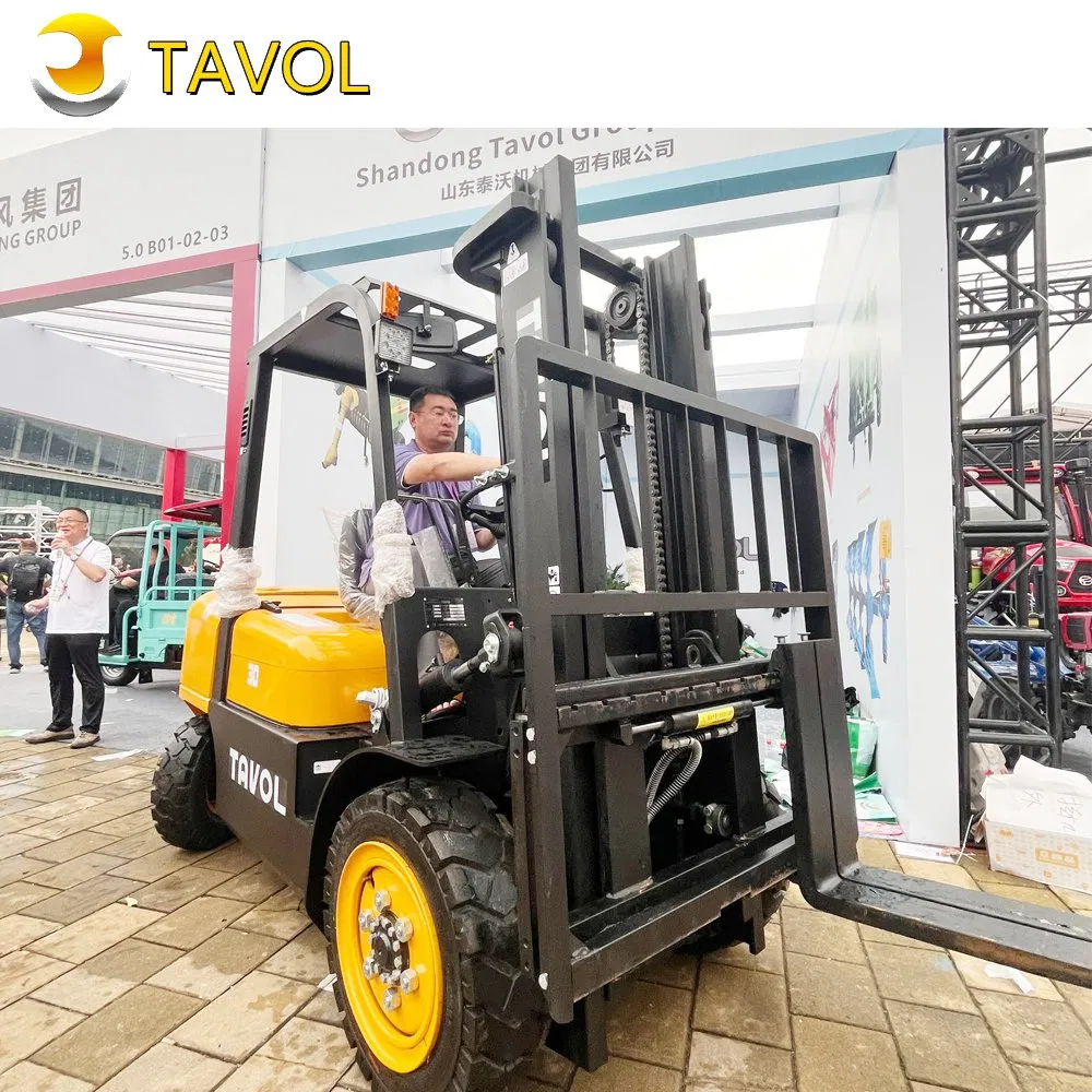 Tavol Brand Diesel Fork Lift 2t 2.5 3t 4.5 6 7 10 Ton 10t 5000kg Fuel LPG Industrial Forklift Truck 3m Height Price Gabelstapler