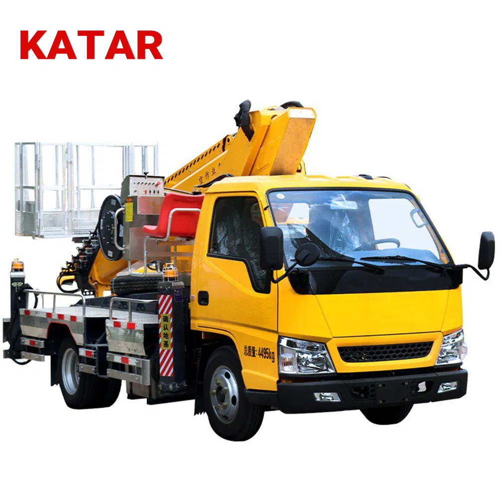 21m Bucket Hydrulic Lift Working Ladder Lifting Pickup Crane Cherry Picker Manlift Pallet Work Transport Aerial Platform Mounted Truck High-Altitude Operation
