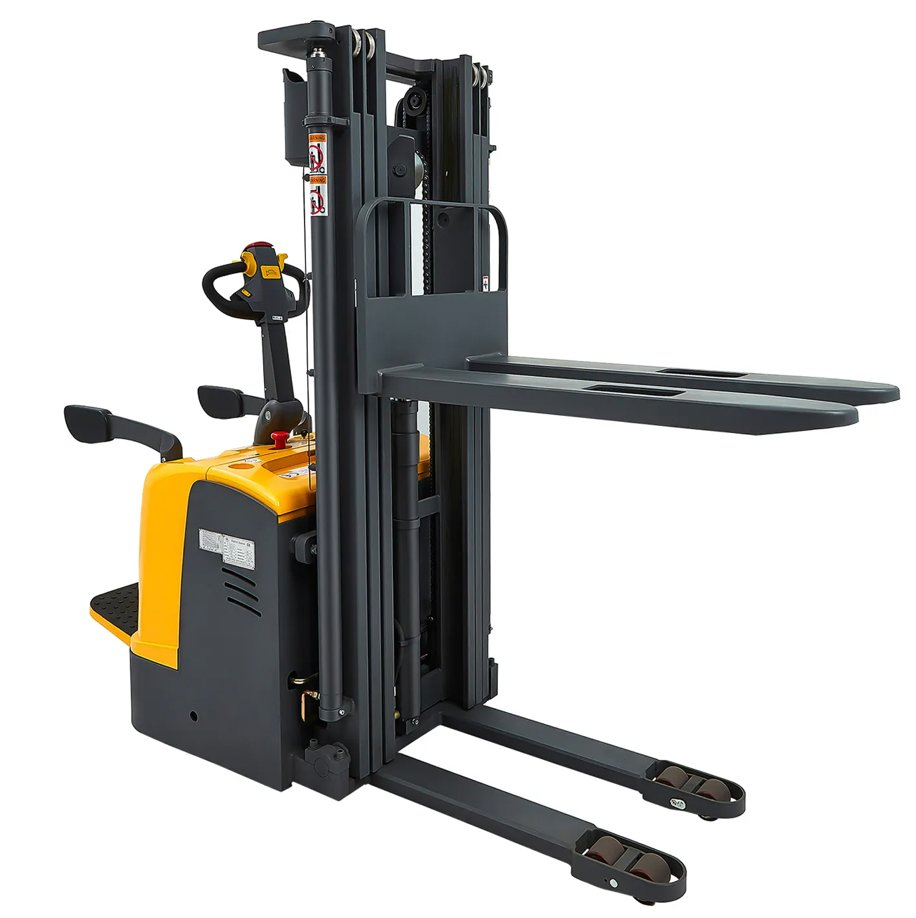 Electric Lift 1ton 1.2ton 1.5ton Portable Forklift 24V Battery Rider Pallet Stacker