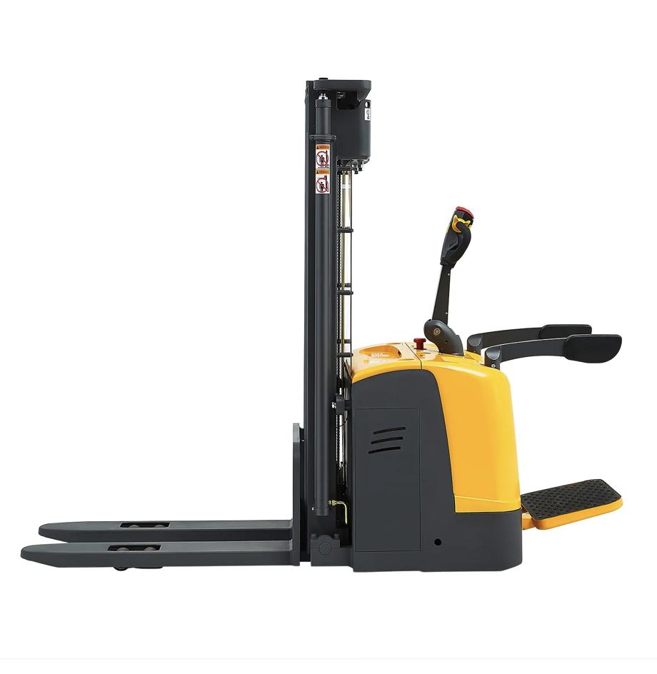 Electric Lift 1ton 1.2ton 1.5ton Portable Forklift 24V Battery Rider Pallet Stacker