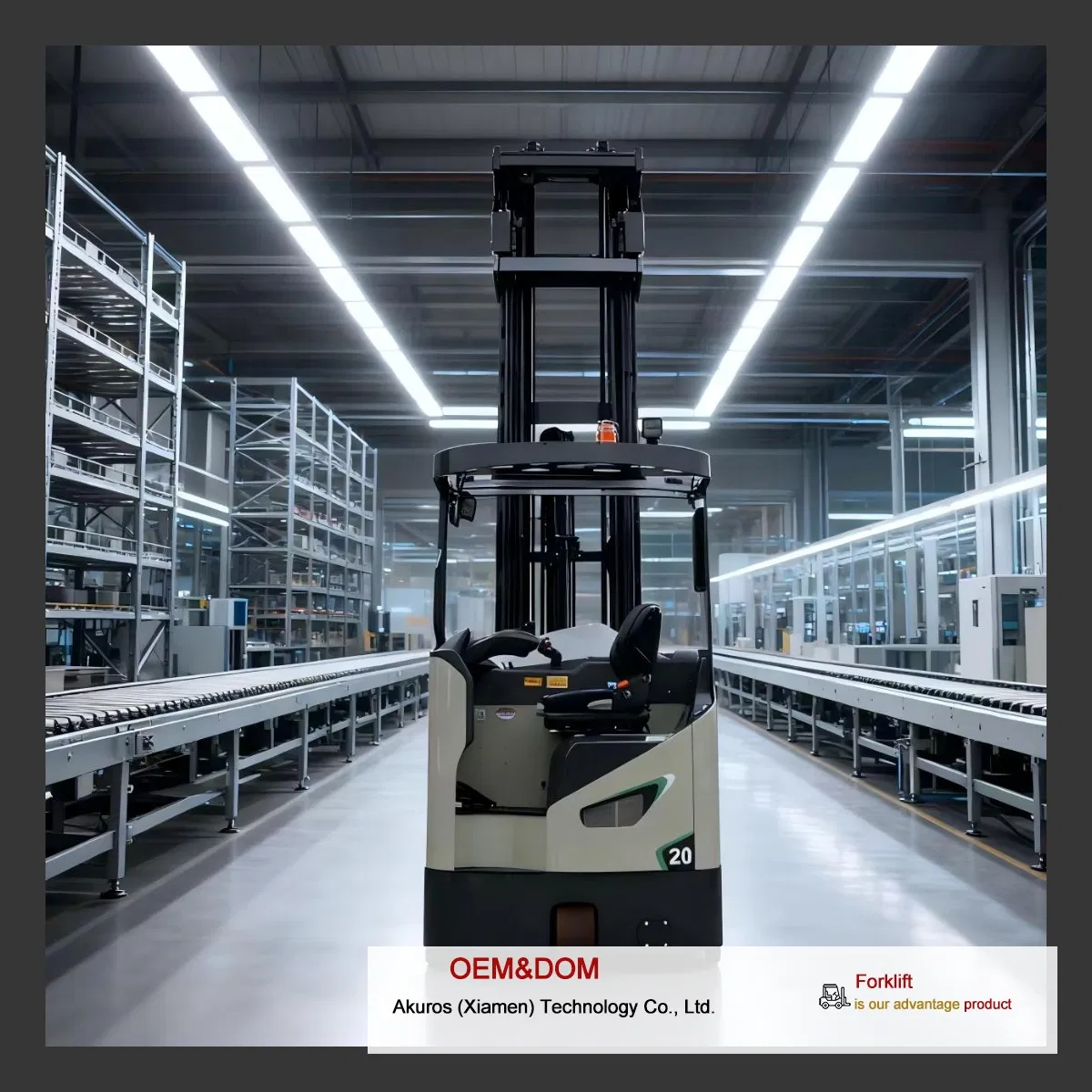 New Style Electric Reach Forklift Warehouse Stacker Electric Reach Fork Truck