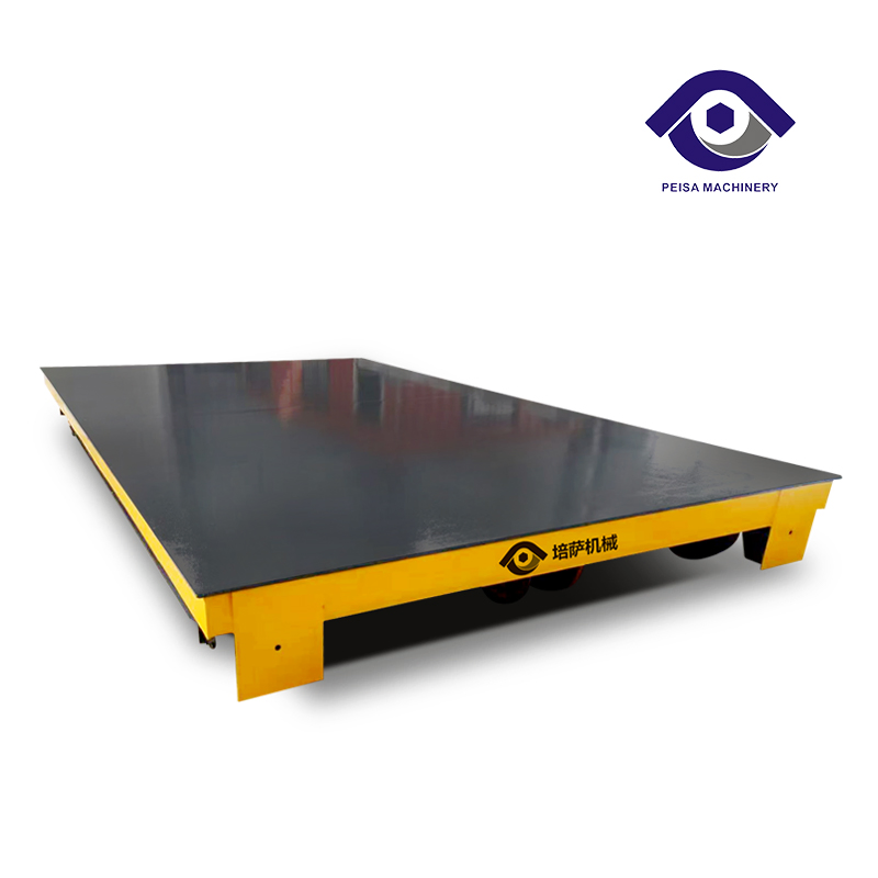 50 Tons Electric Motorized Materials Handling Flat Transfer Trolley on Railway