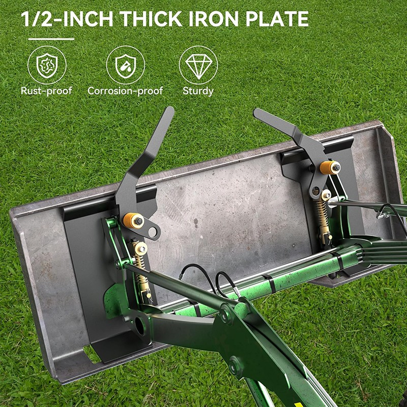 Universal Mounting Plate for Skid Steer Attachments, 1/4" Thick