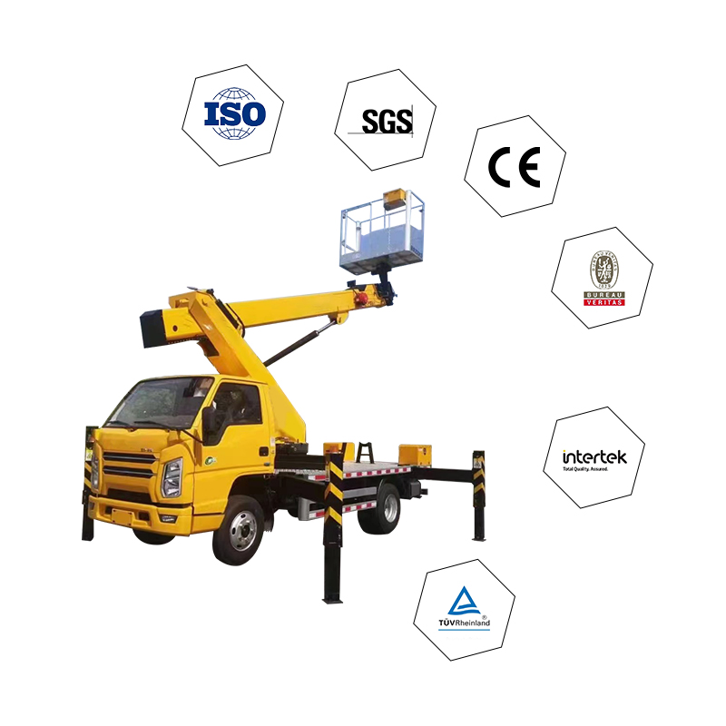 21m Bucket Hydrulic Lift Working Ladder Lifting Pickup Crane Cherry Picker Manlift Pallet Work Transport Aerial Platform Mounted Truck High-Altitude Operation