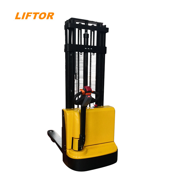 Pallet Lifter for Sale Counterbalance Pallet Stacker 1t 2t 3t Walking Electric Stacker Electric Forklift