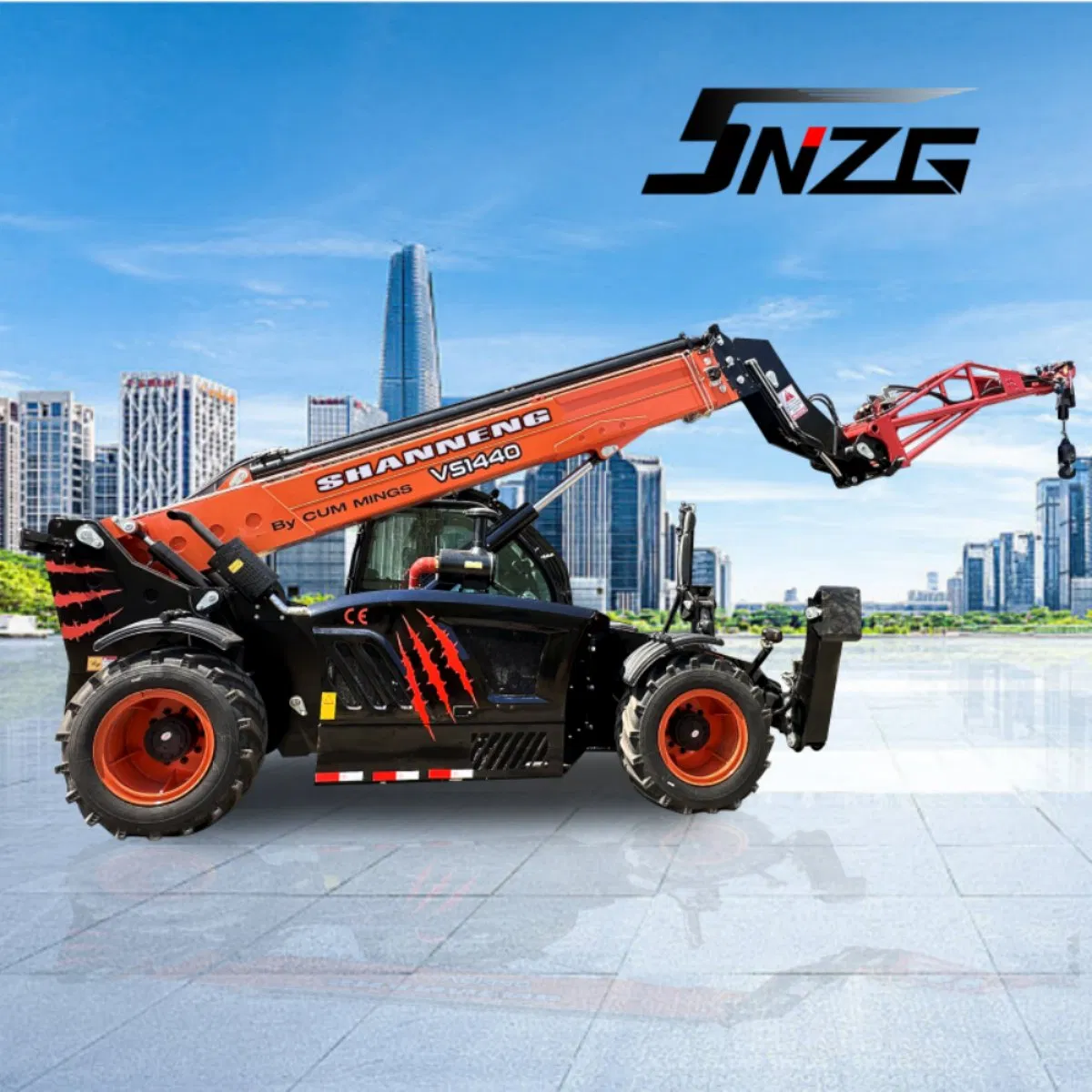 Best Price 4WD Telehandler 14 Metre Boom 4 Ton Load Capacity Telescopic Forklift New 4 Ton Telescopic Forklift Handler