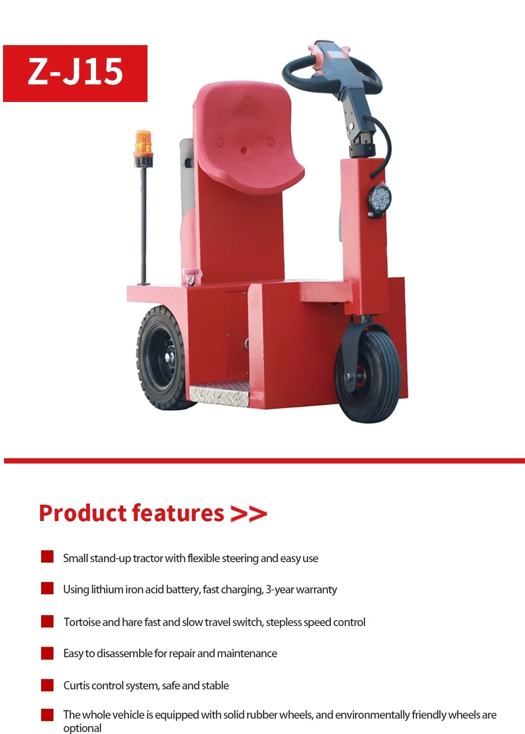 Electric Tow Tractor for Industrial Use