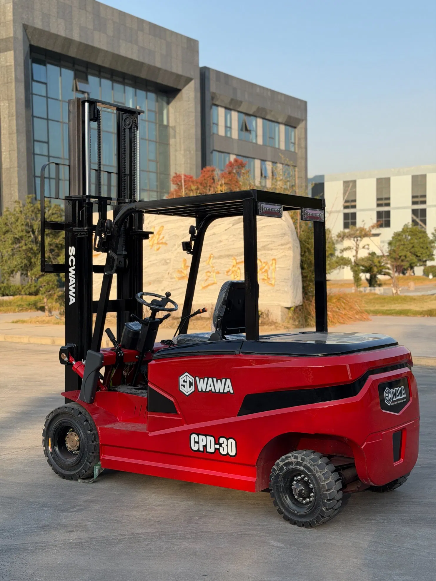 2.5 Ton Lithium Battery Electric Forklift - Narrow Aisle Warehouse Use, with Adjustable Seat and Warranty