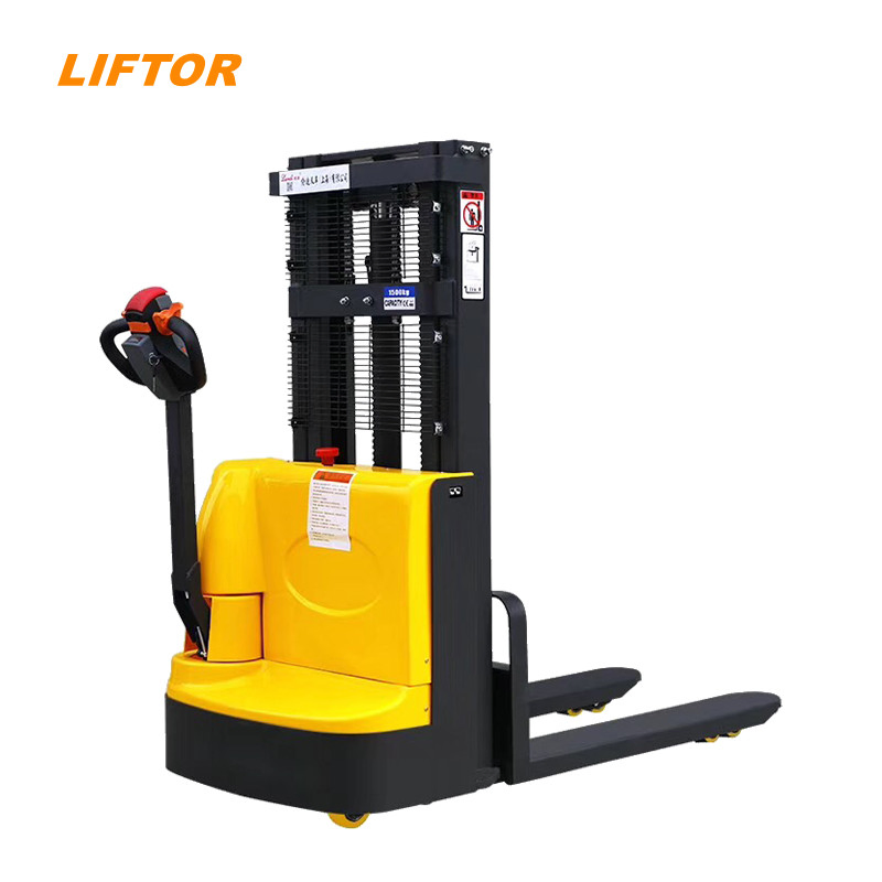 Pallet Lifter for Sale Counterbalance Pallet Stacker 1t 2t 3t Walking Electric Stacker Electric Forklift
