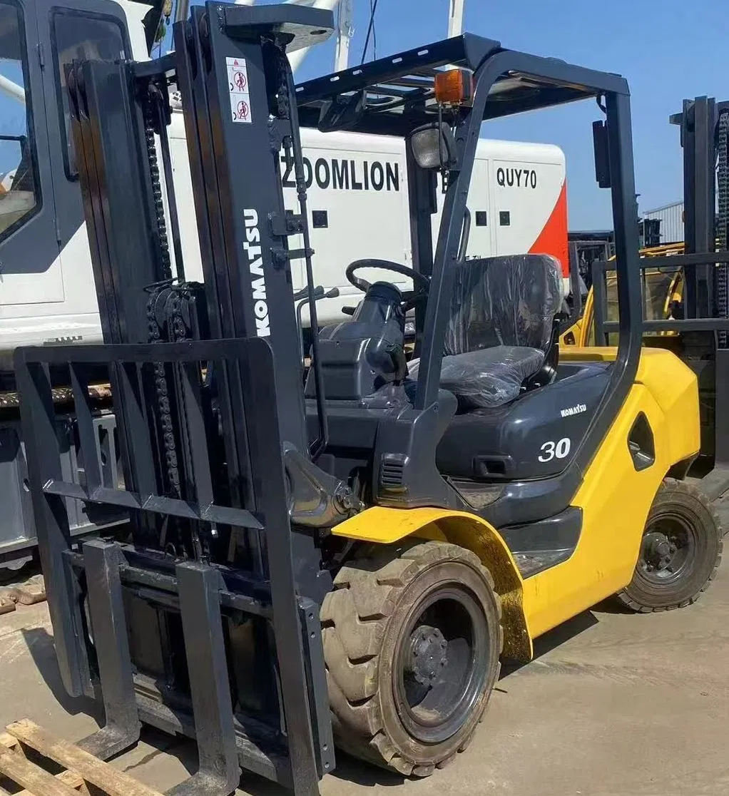 Quality Used Japanese 2.5/3/4/5/7/10/15/16/25/30-Ton Toyota/Heli/Hangcha/Tcm/Komatsu Diesel/Electric/Gasoline Forklift Truck Tractor Stacker Pallet Truck