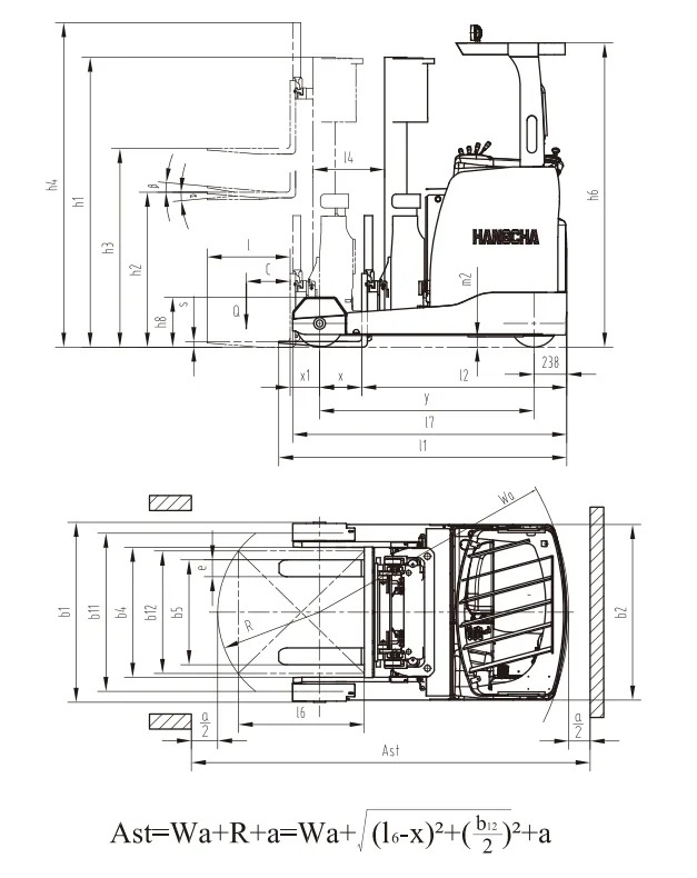 A Series Reach Truck Main View