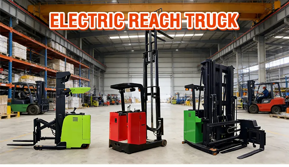 Electric Reach Forklift Operation