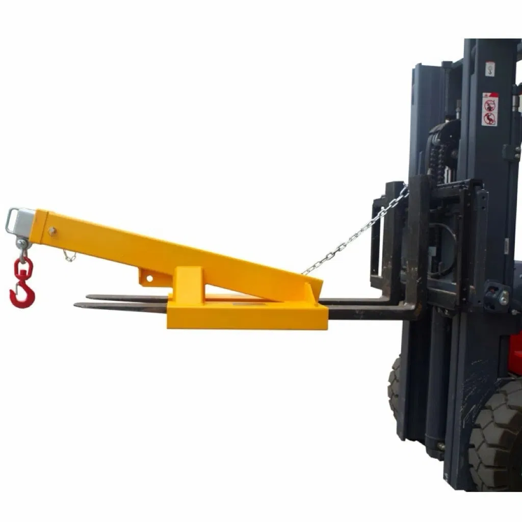 Adjustable Forklift Jib Crane Telescopic Forklift Lifting Jib Extension Fixed Boom Attachment