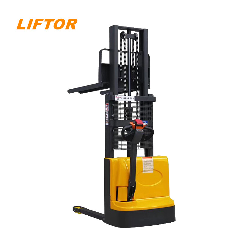 Pallet Lifter for Sale Counterbalance Pallet Stacker 1t 2t 3t Walking Electric Stacker Electric Forklift