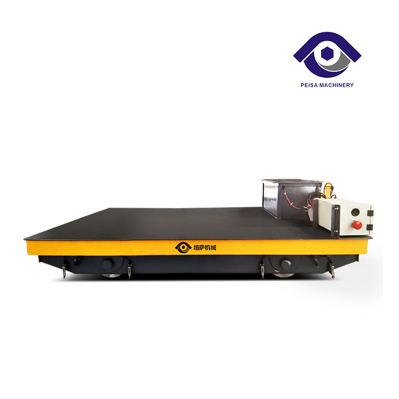 50 Tons Electric Motorized Materials Handling Flat Transfer Trolley on Railway