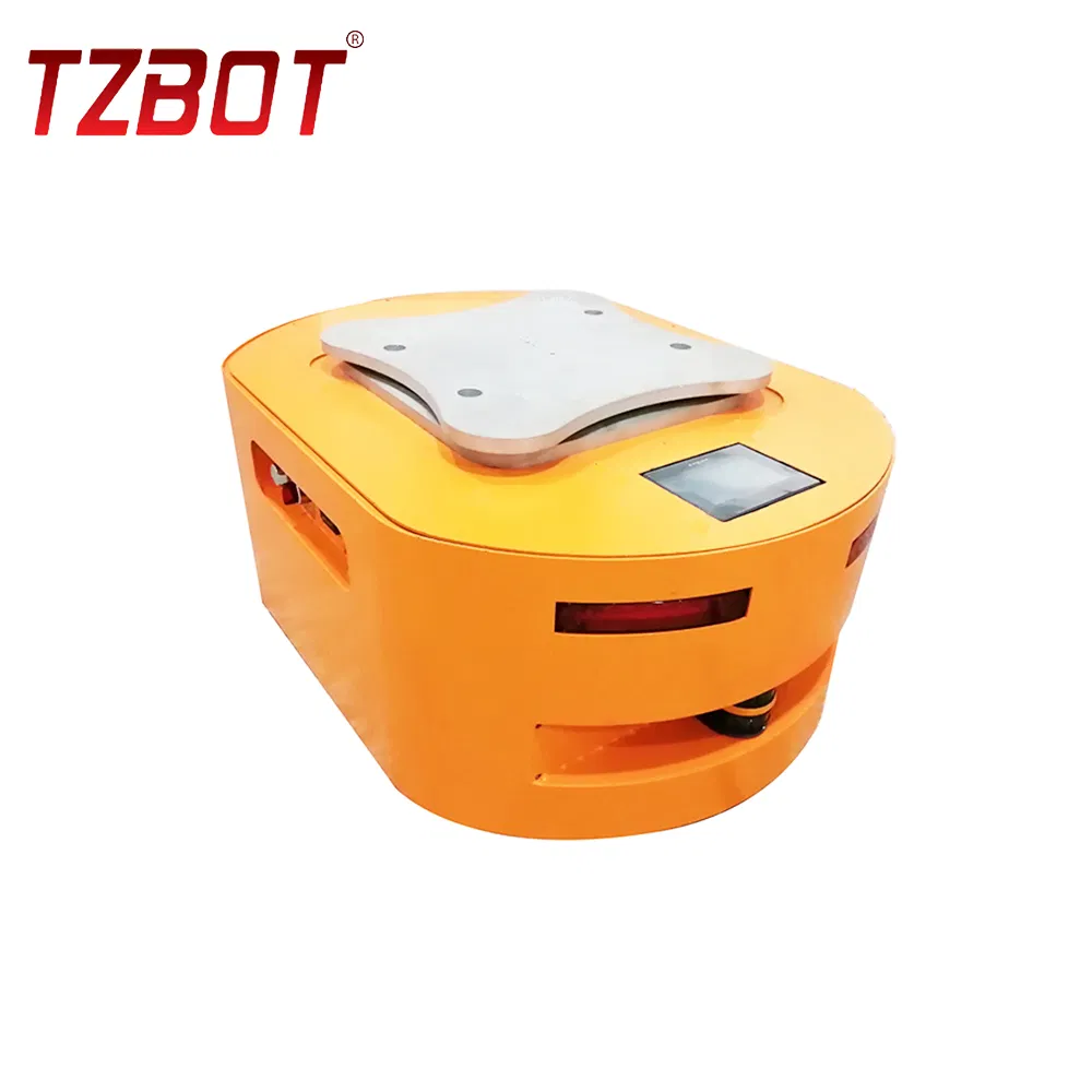 Simple Operation Robot Agv Chassis Lifting Agv Automatic Forward and Steering Automated Guided Vehicle with 200kg Load for Industry Application (TZAGV-DM200)