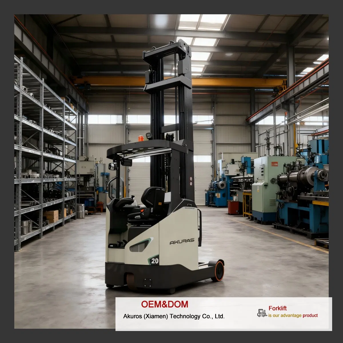 New Style Electric Reach Forklift Warehouse Stacker Electric Reach Fork Truck