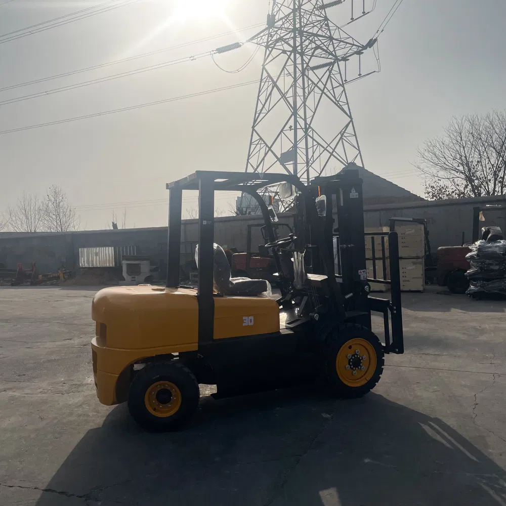 China Manufacture 3ton/Ton 3000kg Narrow Aisle Side Loader Diesel Counter Balance Reach Stacker Forklift Price for Warehouse